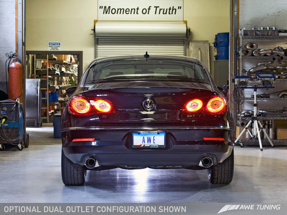 AWE Touring Edition Exhaust for VW CC 2.0T - Dual Outlet - Chrome Silver Tips