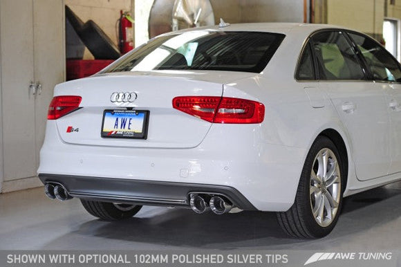 AWE Tuning Audi S4 3.0T Touring Edition Exhaust System -- Chrome Silver Tips (102mm)