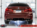 AWE Track Edition Axle-Back Exhaust for BMW F90 M5 - Chrome Silver Tips-2