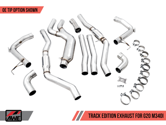 AWE Track Edition Exhaust for G20 M340i - OE Tips