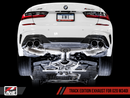 AWE Track Edition Exhaust for G20 M340i - Diamond Black Tips-1