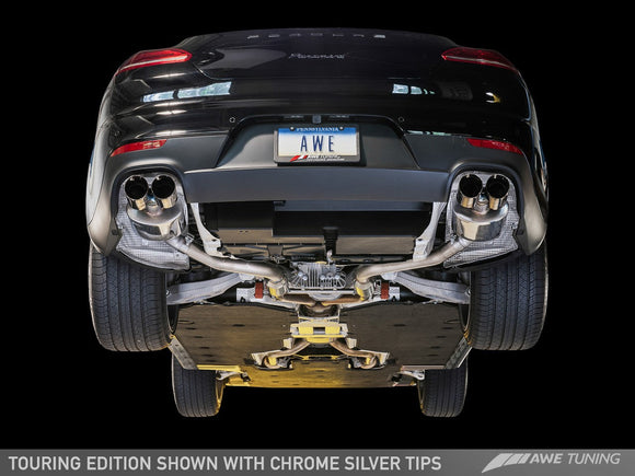 AWE Touring Edition Exhaust for 970 Panamera 2/4 (2011-2013) -- With Chrome Silver Tips