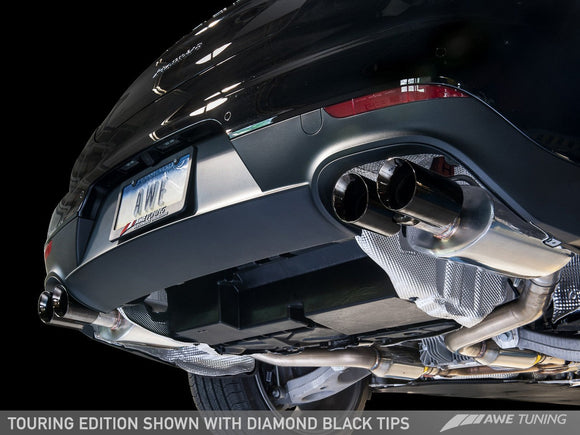 AWE Touring Edition Exhaust for 970 Panamera 2/4 (2014+) -- With Diamond Black Tips