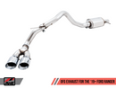 AWE 0FG Exhaust with BashGuard for Ford Ranger - Dual Chrome Silver Tips-1