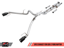 AWE 0 FG Exhaust for Gen 2 Ford Raptor (Resonated Peformance Cat-back) - Diamond Black 5" Tips-5