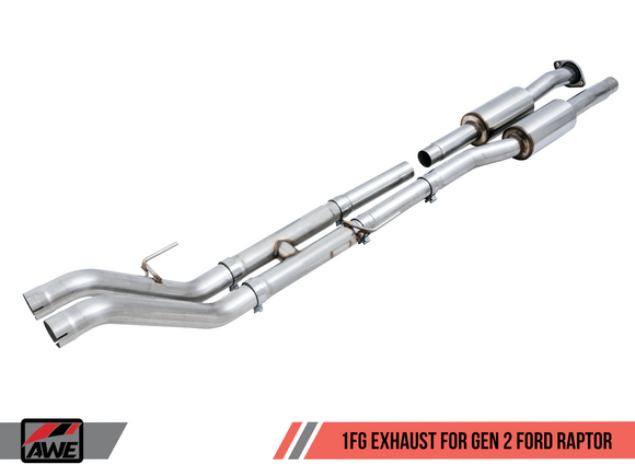 AWE 1 FG Exhaust for Gen 2 Ford Raptor (Resonated Peformance H Pipe)