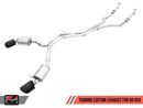AWE Touring Edition Exhaust for Audi B9 RS 5 Coupe - Non-Resonated - Diamond Black RS-style Tips-6