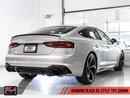 AWE Track Edition Exhaust for Audi B9 RS 5 Sportback - Non-Resonated - Diamond Black RS-style Tips-2
