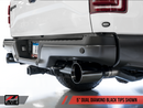AWE 0 FG Exhaust for Gen 2 Ford Raptor (Resonated Peformance Cat-back) - Diamond Black 5" Tips-4