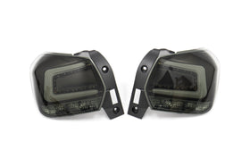 OLM USDM CS Style LED Tail Lights - 2013 Crosstrek-Dark Smoke Lens with Gold Reflector