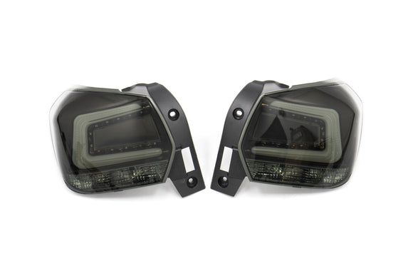 OLM USDM CS Style LED Tail Lights - 2013 Crosstrek-Dark Smoke Lens with Gold Reflector