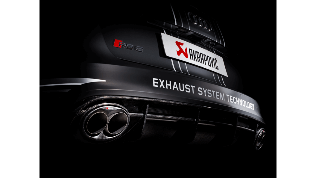 Akrapovic 2020+ Audi RS Q8 (4M) Evolution Line Cat Back (Titanium) w/Carbon Fiber/Titanium Tips