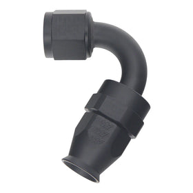 DeatschWerks 8 AN Female Flare Swivel 120-Degree Hose End PTFE - Anodized Matte Black