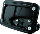 Kuryakyn Curved Horizontal Mount Side License Plate Holder Gloss Black-1