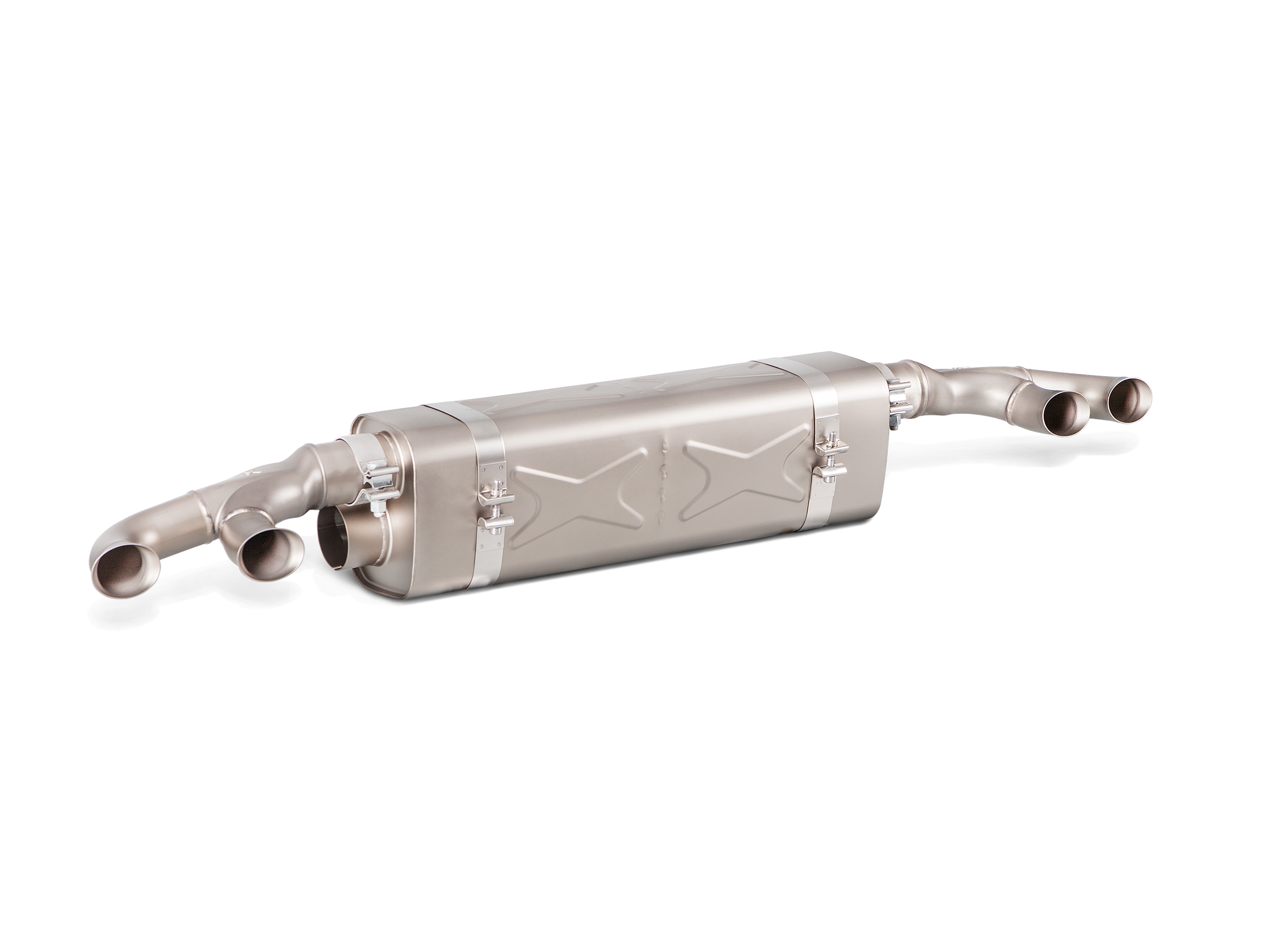 Akrapovic 16-19 Porsche 911 Turbo/Turbo S (991.2) Slip-On Line (Titanium) w/ Tips & Gloss Diffuser - 0