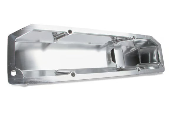 Mr. Gasket Fabricated Aluminum Valve Covers - Silver Finish Fits 1965-1978 Chrysler 383-440 Big Block - Long Bolt (Angled)