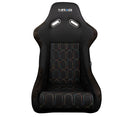 NRG FRP Bucket Seat (Black w/ Multi Color Geometric Pattern) - Large-1