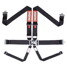 RACEQUIP L & L 6PT SEAT BELT BLACK
