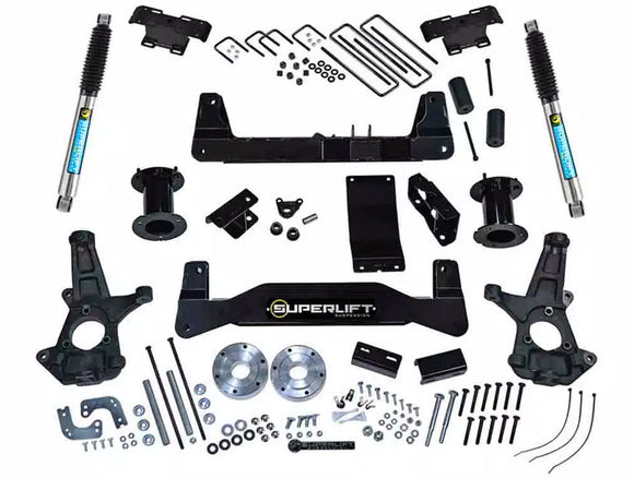 Superlift 07-13 Chevy Silv/GMC Sierra 1500 4WD 6.5in Lift Kit w/ Bilstein Rear Shocks