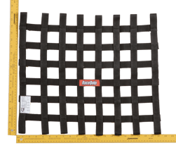 RACEQUIP 18 X 21 SFI RIBBON NET BLACK