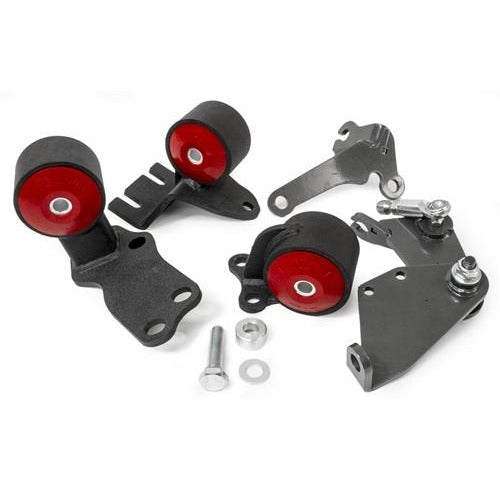 Innovative 88-91 Civic B-Series Black Steel Mounts 85A Bushings (Cable to Hydro Conversion)