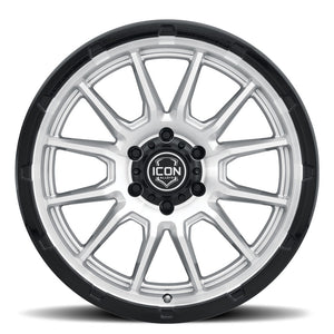 ICON Alloys Cajon 20x9 / 6x135 / 16mm / 5.625in BS Silver Machined Wheel w/ GB Lip