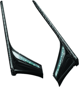 Kuryakyn L.E.D. Vertical Rear Light Strips 12-17 GL1800 Gloss Black Smoke Lens
