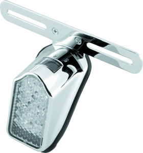 Bikers Choice Chrome Mini Tombstone LED Taillight With License Mount Universal Custom