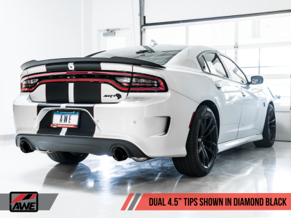 AWE Touring Edition Exhaust for 15+ Charger 6.4 / 6.2 SC - Non-Resonated - Diamond Black Tips
