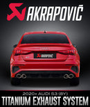 Akrapovic 2021+ Audi S3 Sedan (8Y) Evolution Line Cat Back (Titanium) w/Carbon Tips-3