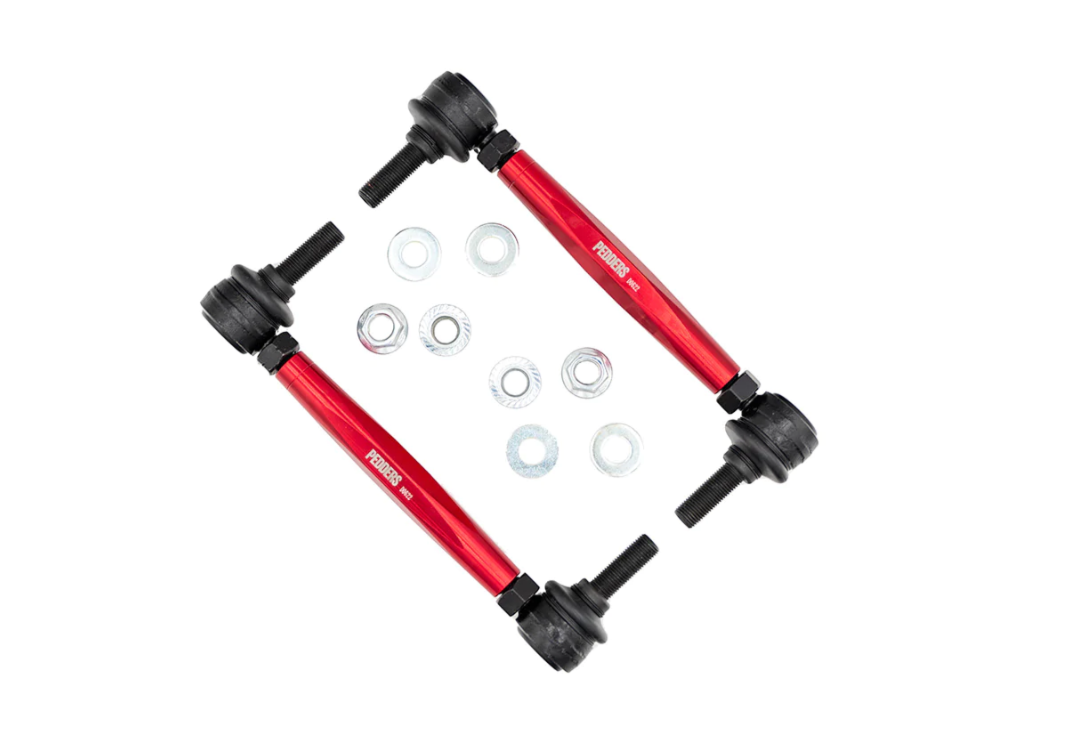PEDDERS SUSPENSION & BRAKES SPORTSRYDER ADJUSTABLE END LINK KITS: 2015–2022 FORD MUSTANG (S550)