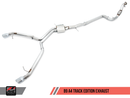 AWE Track Edition Exhaust for B9 A4, Dual Outlet - Chrome Silver Tips (includes DP)-1