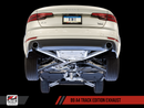 AWE Track Edition Exhaust for B9 A4, Dual Outlet - Chrome Silver Tips (includes DP)-6