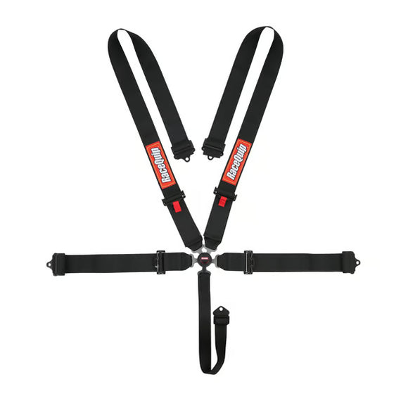 RACEQUIP SFI CAMLOCK 5PT PD LAP SEAT BELTS BLK (NEW)