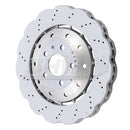 SHW 14-20 Audi R8 5.2L (Excl Ceramic Brake) Front Drilled-Dimpled LW Wavy Brake Rotor (4S0615301B)-1
