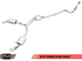 AWE Touring Edition Exhaust for B9 A5, Dual Outlet - Chrome Silver Tips (includes DP)