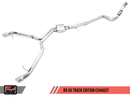 AWE Track Edition Exhaust for B9 A5, Dual Outlet - Chrome Silver Tips (includes DP)-1