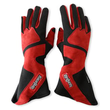 RACEQUIP SFI-5 RED/BLK LRG LONG ANGLE CUT