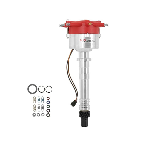 MSD Distributor. Low Profile. Crab Cap with Pickup and Mechanical Advance
