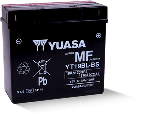 Yuasa YT19BL-BS Maintenance Free AGM 12 Volt Battery (Bottle Supplied)