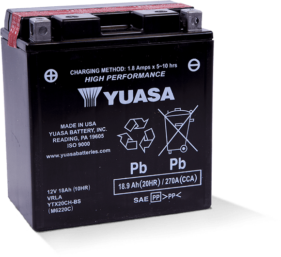 Yuasa YTX20CH-BS High Performance AGM Battery (Bottle Supplied)