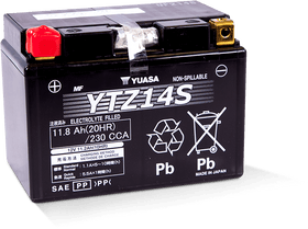 Yuasa YTZ14S Maintenance Free AGM 12 Volt Battery
