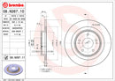Brembo OE 18-20 Mitsubishi Eclipse Cross/14-20 Outlander UV Coated Brake Disc - Rear 1609901080-2