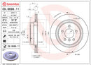Brembo 95-99 BMW M3/98-02 Z3 Rear Left Premium UV Coated OE Equivalent Rotor 34212227177-2