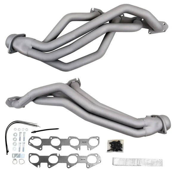 BBK 09-25 Dodge Ram 1500 5.7L Hemi 1-3/4” Titanium Ceramic Long Tube Headers and High Flow Catalytic Converters Kit
