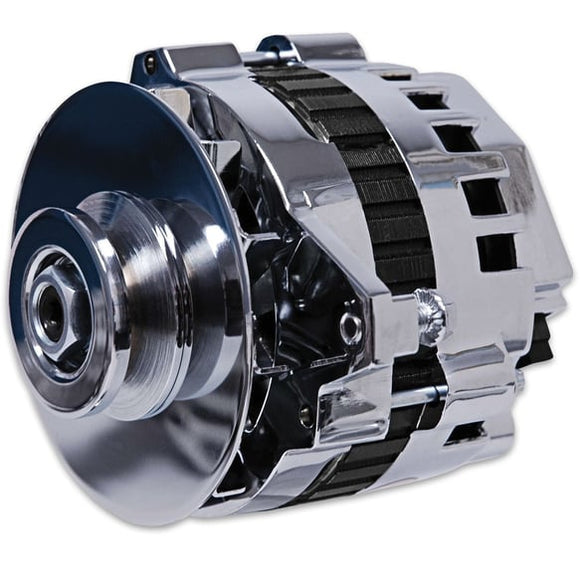 MSD DynaForce Alternator 160 Amp Chrome Straight Mount