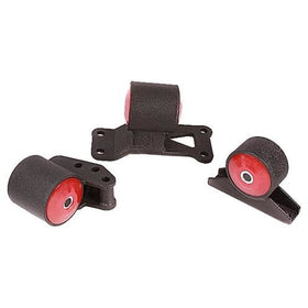Innovative 03-06 Mitsubishi Evolution 4G63T Black Steel Mounts 95A Bushings