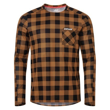 USWE Flannel Long Sleeve Lightweight Off-Road Jersey Bronze - Large - 0