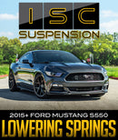 ISC SUSPENSION TRIPLE S LOWERING SPRINGS: 2015+ FORD MUSTANG S550-2