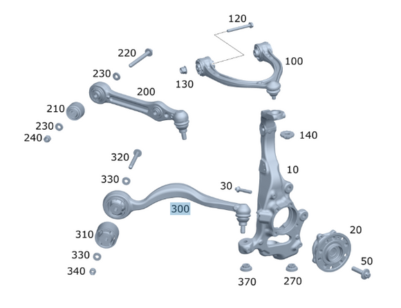 Mercedes Suspension Control Arm - Genuine Mercedes 2053303506